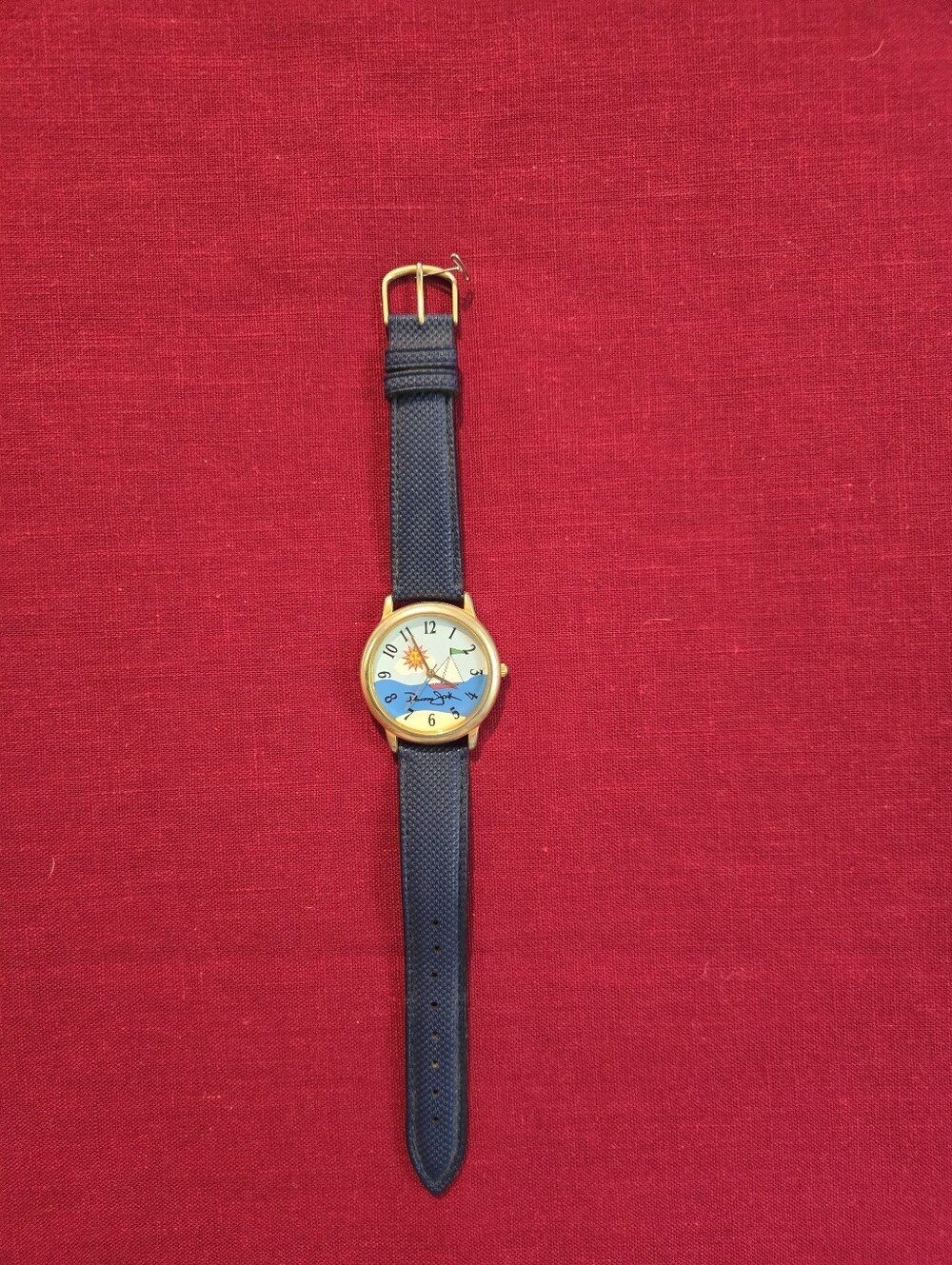 Vintage Gold-Tone Panama Jack Beach Face Watch